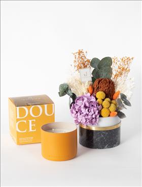 Beauté ve DOUCE Candle (Bal ve Portakal Çiçeği Kokulu Vegan Mum)