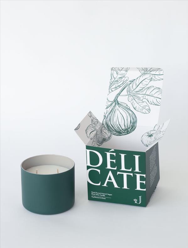 Delicate İncir ve Gül Kokulu Vegan Mum ve Çubuklu Oda Kokusu Hediye Seti
