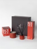 Infinity Solmayan Güller, Boisee Candle ve Reed Diffuser (Amber ve Sandal Ağacı Kokulu) Hediye Seti