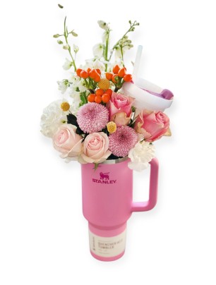 Çiçek ve Stanley Pipetli Termos 1,18