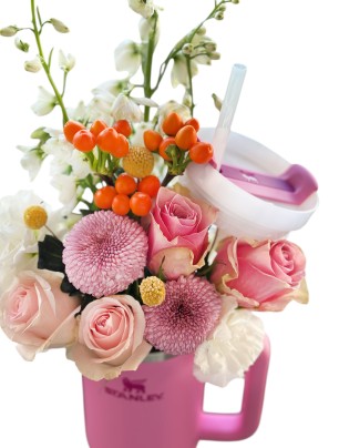 Çiçek ve Stanley Pipetli Termos 1,18