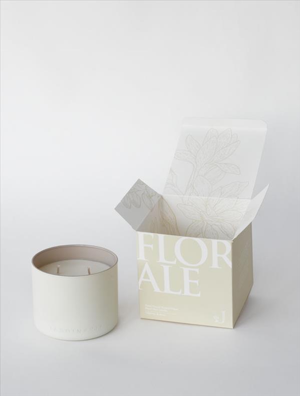 Florale Sümbül ve Miskotu Kokulu Vegan Mum ve Çubuklu Oda Kokusu Hediye Seti