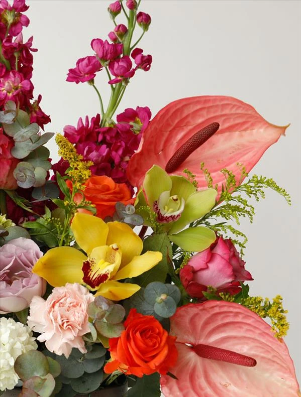 Magic Vazoda Renkli Çiçek Aranjmanı